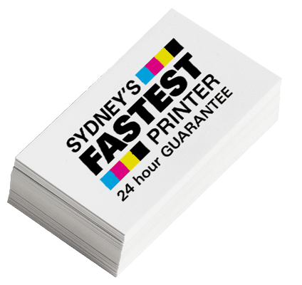 Photo of Sydney’s Fastest Printer business cards
