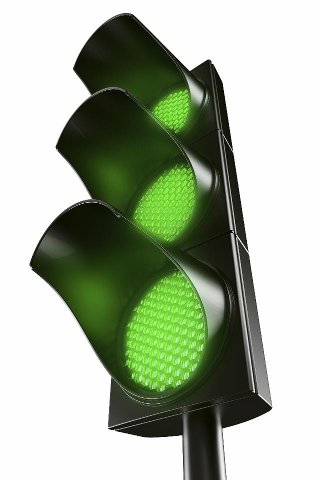 Traffic Light with 3 Green Light Globes for Sydney's Fastest Printer